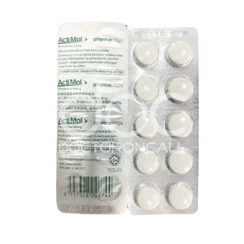 Actimol (Paracetamol) 500mg Tablet 30s