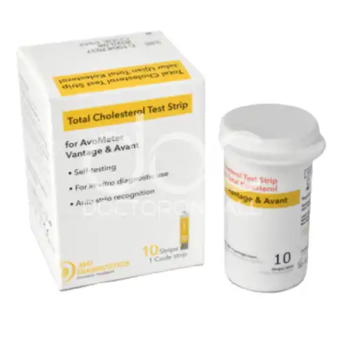 Avo Diagnostics Total Cholesterol Test Strip 10's