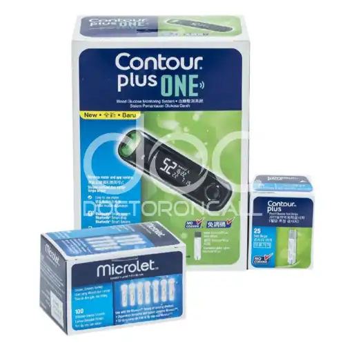 Bayer Contour Plus Starter Kit 25 strips + 100 lancets