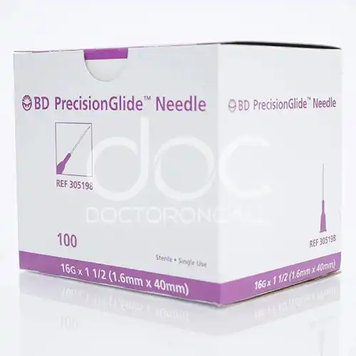 BD PrecisionGlide Needle 16G x 1 1/2 100's
