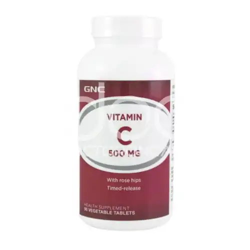 GNC Vitamin C 500mg With Rose Hips Timed Release Tablet 90s