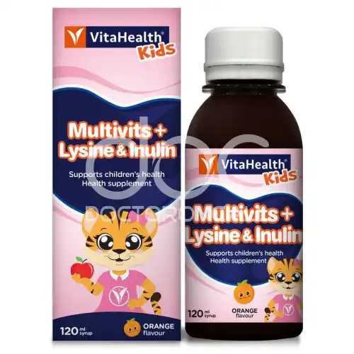 VitaHealth Kids Multivitamin + Lysine & Inulin Syrup 120ml