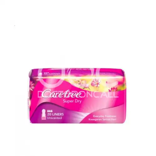 Carefree Super Dry Panty Liner Unscented 20's