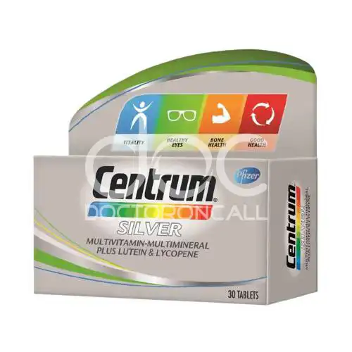 Centrum Silver Multivitamin-Multimineral + Lutein + Lycopene Tablet 30s