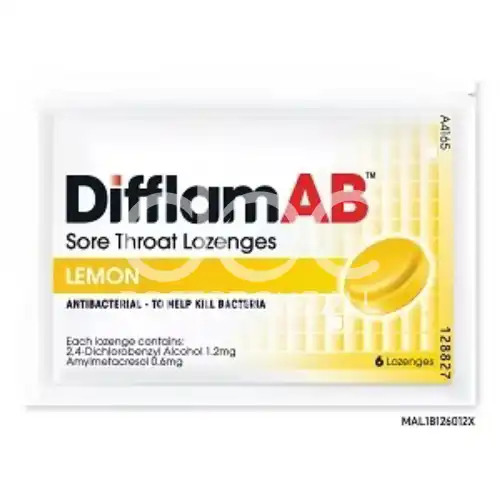 Difflam AB Sore Throat Lozenges 6s Lemon