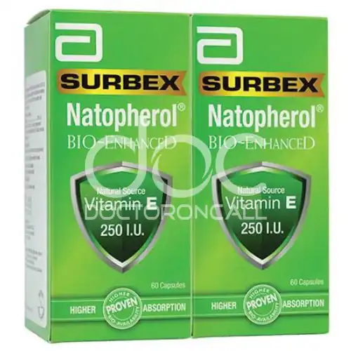 Surbex Natopherol Bio-Enhanced Vitamin E 250IU Capsule 60s x2