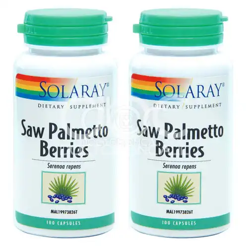 Solaray Saw Palmetto Berries Capsule 100s x2
