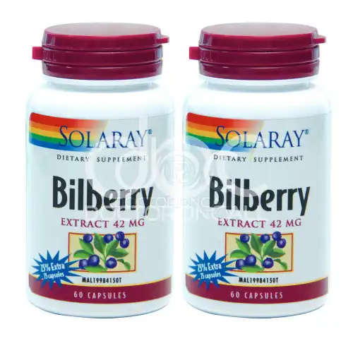 Solaray Bilberry Extract Capsule 75s x2