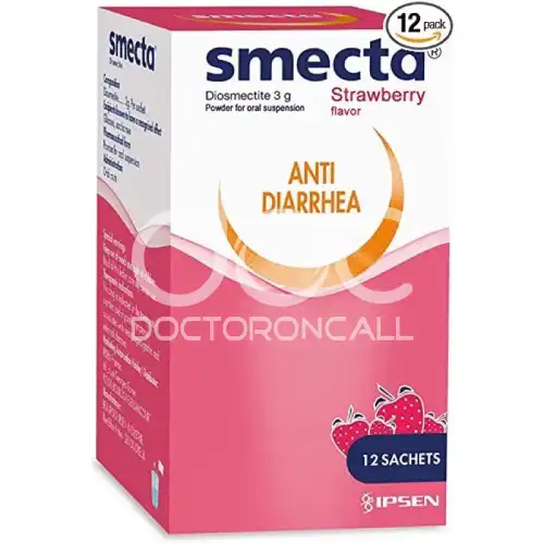 Smecta (Dioctahedral Smectite) Anti-Diarrheal (Strawberry) Sachet 12s