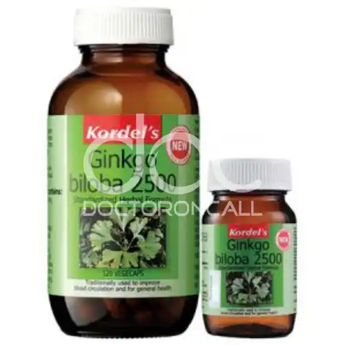 Kordel Ginkgo Biloba 2500mg Vegecaps 120s + 30s