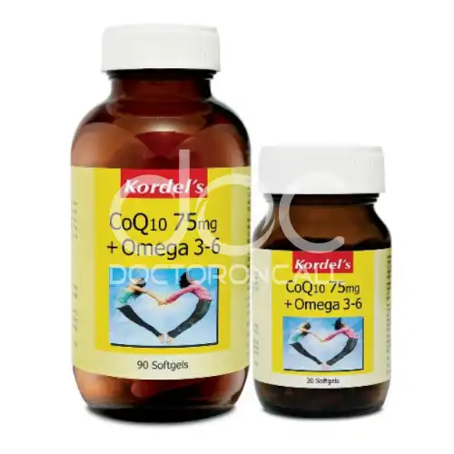 Kordel's CoQ10 75mg + Omega 3-6 Capsule 90s +30s