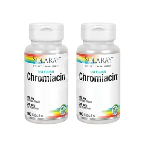 Solaray Chromiacin (No Flush) Capsule 100s x2