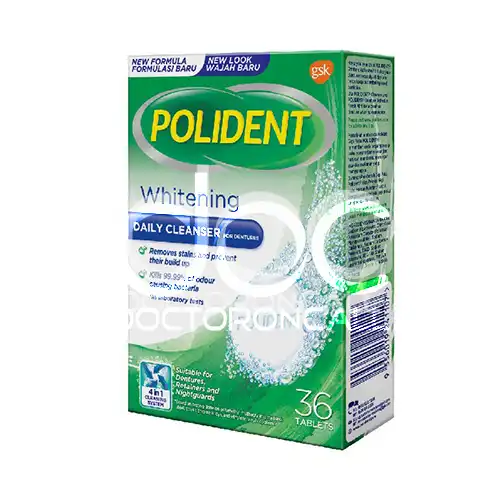 Polident Whitening Daily Cleanser 36's