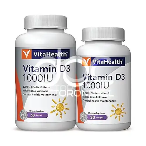 VitaHealth Vitamin D3 1000IU Softgel Capsule 60s + 30s